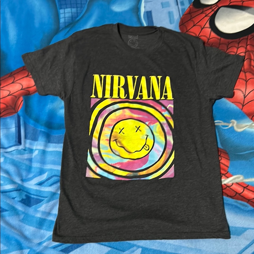 NIRVANA Cotton Slim Fit Graphic Tee Shirt